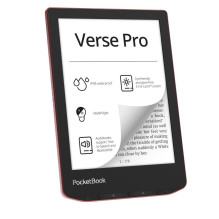 E-Reader, POCKETBOOK, Verse Pro, 6&quot;, 1072x1448, 1xUSB-C, belaidis LAN, Bluetooth, raudonas, PB634-3-WW