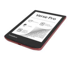 E-Reader, POCKETBOOK, Verse Pro, 6&quot;, 1072x1448, 1xUSB-C, belaidis LAN, Bluetooth, raudonas, PB634-3-WW