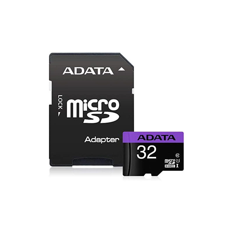 MEMORY MICRO SDHC 32GB W / ADAP. / AUSDH32GUICL10-RA1 DUOMENYS