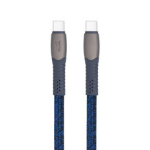 CABLE USB-C TO USB-C 1.2M / BLUE PS6105 BL12 RIVACASE