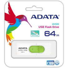 MEMORY DRIVE FLASH USB3.1 64GB / WHITE AUV320-64G-RWHGN ADATA