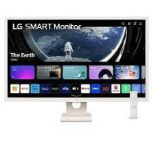 LCD ekranas, LG, 32SR50F-W, 31,5&quot;, Smart, Panel IPS, 1920x1080, 16:9, 8 ms, garsiakalbiai, pakreiptas, balta spalva