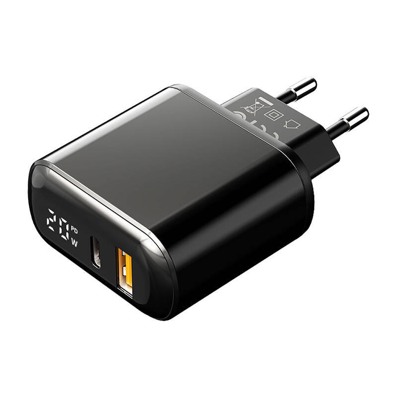 Sieninis įkroviklis Mcdodo CH-7170 PD 20W 2xUSB + USB-C (juodas)