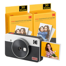 Kodak Mini Shot 2 Retro C210rw nešiojamasis belaidis fotoaparatas ir nuotraukų rinkinys 2,1x3,4 baltas