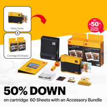 Kodak Mini 3 Era Black 3x3 + 60 Sheets + Accessories Set