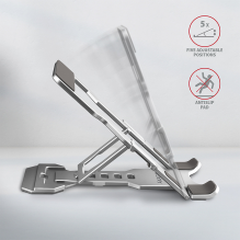 Axagon STND-M PHONE / TABLET STANDAluminum stand for 4“ – 10.5“ phones and tablets. Five adjustable positions.