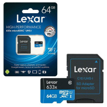 MEMORY MICRO SDXC 64GB UHS-I / W / ADAPTER LSDMI64GBB633A LEXAR