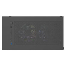 Aigo E330M kompiuterio dėklas + 4 argb ventiliatoriai (juodi)