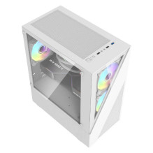 Aigo E330M computer case + 4 argb fans (white)