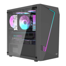 Computer case Aigo AL390 + RGB fan (black)