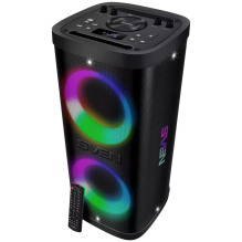 Portable speaker SVEN PS-950, black, power output 2x80W (RMS), TWS, Bluetooth, IPx4, FM, USB, microSD, LED-display, lith