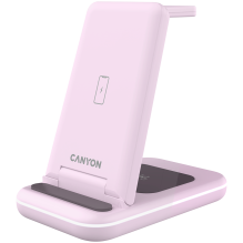 CANYON wireless charger WS-304 15W 2in1 Iced Pink