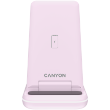 CANYON wireless charger WS-304 15W 2in1 Iced Pink