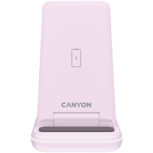 CANYON wireless charger WS-304 15W 3in1 Iced Pink