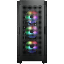 COUGAR DUOFACE PRO RGB Black, Mid Tower, 3x 120 ARGB Fans, RGB Button, Tempered Glass, Mini ITX / Micro ATX / ATX / CEB 