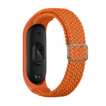 Apyrankė Braided Fabric Strap Xiaomi Mi Band 3 / 4 / 5 / 6 oranžinė