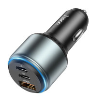 Car charger HOCO NZ9 95W (1xUSB 2xUSB-C) black