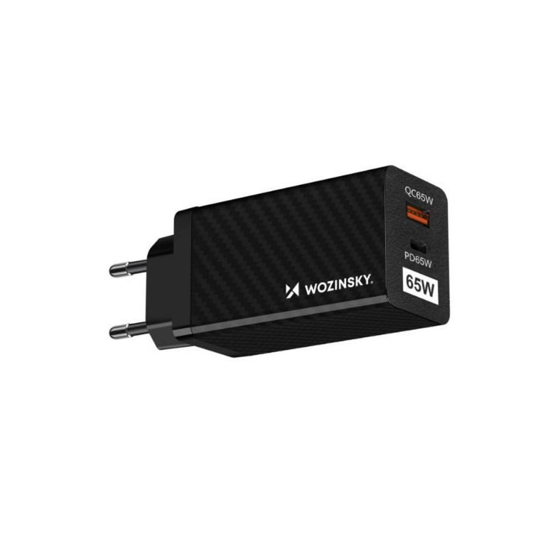 Charger Wozinsky (WWCG01) (1xUSB-C 1xUSB 3A 65W) black