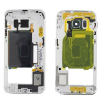 Middle housing Samsung G925F S6 Edge silver (green) with buzzer and sides buttons original (service pack)