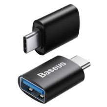 Adapteris BASEUS (ZJJQ000001) iš Type-C į USB (OTG) juodas