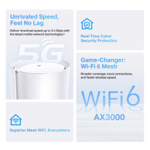 TP-LINK 5G AX3000 Whole Home Mesh WiFi 6 Gateway Deco X50-5G