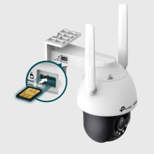 TP-LINK VIGI 4MP Outdoor Full-Color 4G Pan Tilt Network Camera, 4 mm