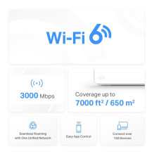 MERCUSYS AX3000 Whole Home Mesh WiFi 6 System Halo H80X, 3 pack