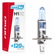 żarówka halogenowa h1 12v 55w lumitec super white +120% amio-02135