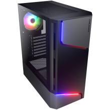 COUGAR | MX360 RGB | PC Case | Mid Tower / Metal Front Panel with ARGB strips / 1 x ARGB Fan / TG Left Panel