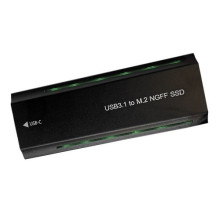 M.2 PCIe NGFF/ NVMe SSD case USB3.2, 20Gbps, RGB