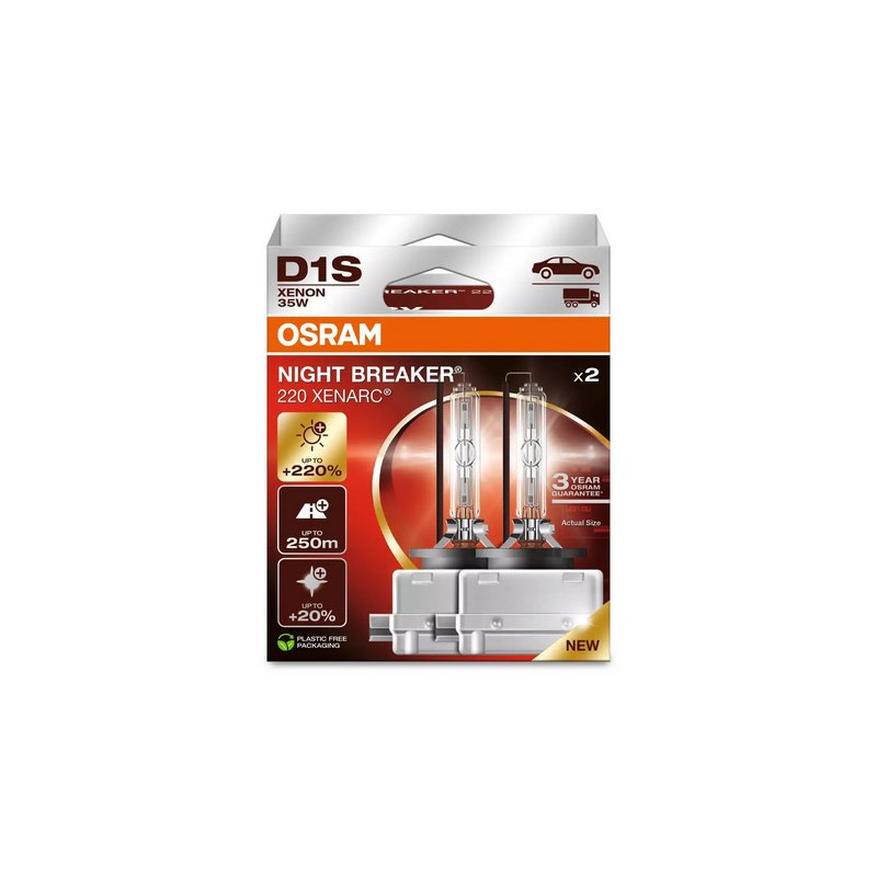 OSRAM D1S XENARC NIGHT BREAKER 220 - 3 metų garantija