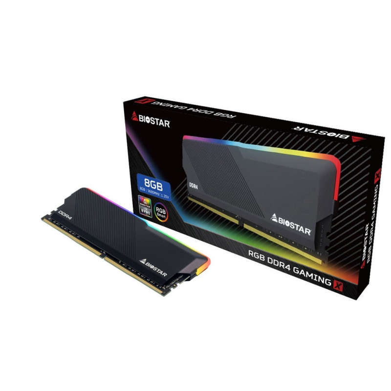 Biostar RGB DDR4 GAMING X atminties modulis 8 GB 1 x 8 GB 3600 MHz