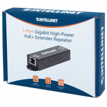 Intellinet Gigabit High-Power PoE+ Extender Repeater, IEEE 802.3at / af Power over Ethernet (PoE+ / PoE), metal