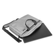 NATEC Mustela notebook case 39.6 cm (15.6&quot;) Messenger case Grey