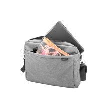 NATEC Mustela notebook case 39.6 cm (15.6&quot;) Messenger case Grey