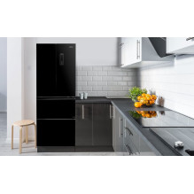 Sam Cook French Door šaldytuvas-šaldiklis 351 l E Black