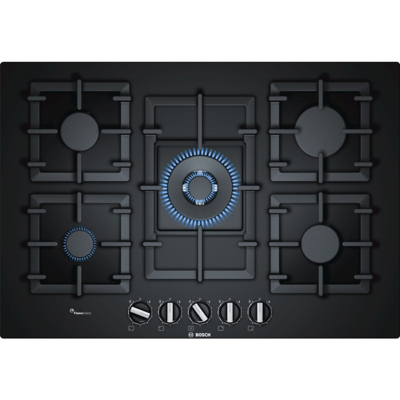 Bosch Serie 6 PPQ7A6B90 hob Black Built-in Gas 5 zone(s)