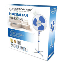 Esperanza EHF001WB, 16 '' standing fan, White / Blue