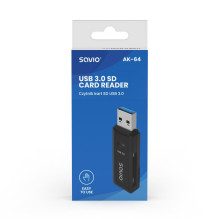 SAVIO SD kortelių skaitytuvas, USB 3.0, AK-64