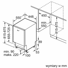 4 serija Visiškai integruota įmontuojama indaplovė 45 cm E