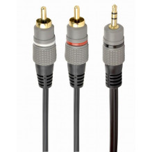 CABLE AUDIO 3.5MM TO 2RCA 1.5M/ GOLD CCA-352-1.5M GEMBIRD