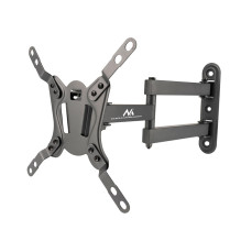 Maclean MC-418 TV Monitor Full Motion Wall Mount 23&quot;-43&quot; 30kg max VESA 200x200 Black Tilting Rotating Adjustab