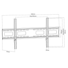 Maclean TV MC-420 Wall Mount Bracket 43&quot;-120&quot; VESA 800x400 120kg Universal Adjustable Spirit Level Accessories