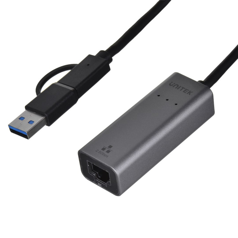 UNITEK ADAPTER USB-A / USB-C - RJ-45 2.5 GBIT, U1313C