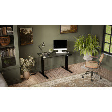 Desk with electric height adjustment MOON 121x67x72-120 black / san sebastian