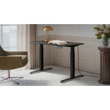 Desk with electric height adjustment MOON 121x67x72-120 black / san sebastian