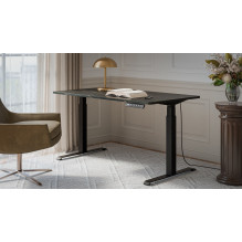 Desk with electric height adjustment MOON LONG 150x80x72-120 black / san sebastian