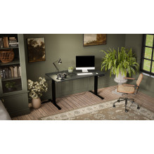 Desk with electric height adjustment MOON LONG 150x80x72-120 black / anthracite