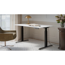 Desk with electric height adjustment MOON LONG 150x80x72-120 black / white