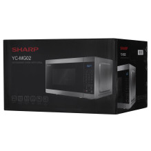 Sharp YC-MG02E-S mikrobangų krosnelė Stalviršis Kombinuota mikrobangų krosnelė 20 L 800 W Juoda, Plienas